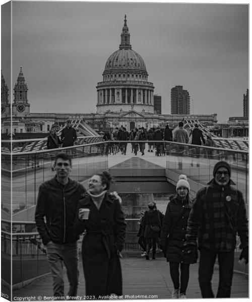 St Paul's Cathedral  Canvas Print by Benjamin Brewty