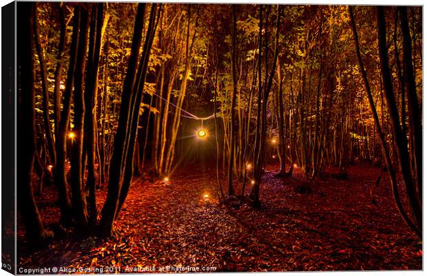 Electric Forest Canvas Print by Alice Gosling