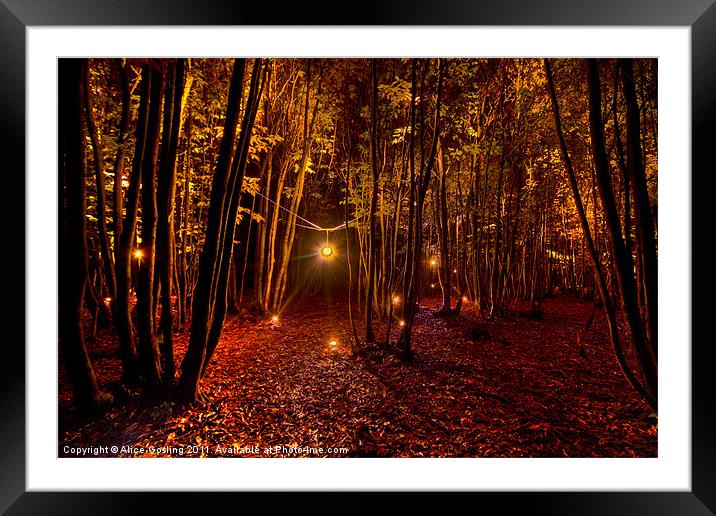 Electric Forest Framed Mounted Print by Alice Gosling