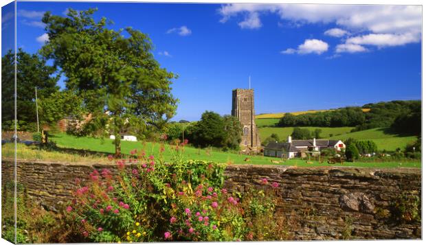 St Michael & All Angels Church, Stokenham Canvas Print by Darren Galpin