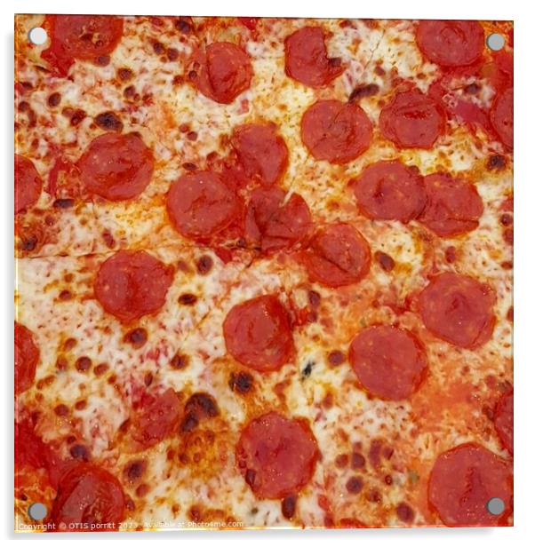 Food pizza Acrylic by OTIS PORRITT