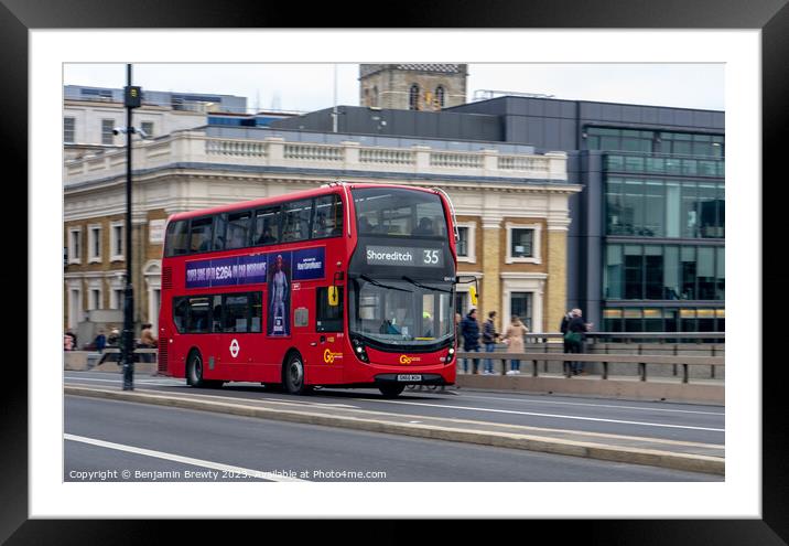 35 Bus  Framed Mounted Print by Benjamin Brewty