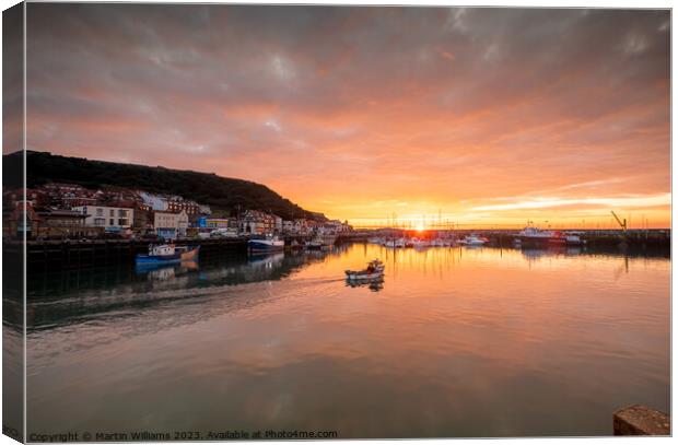 Off fishing. Scarborough, North Yorkshire Canvas Print by Martin Williams