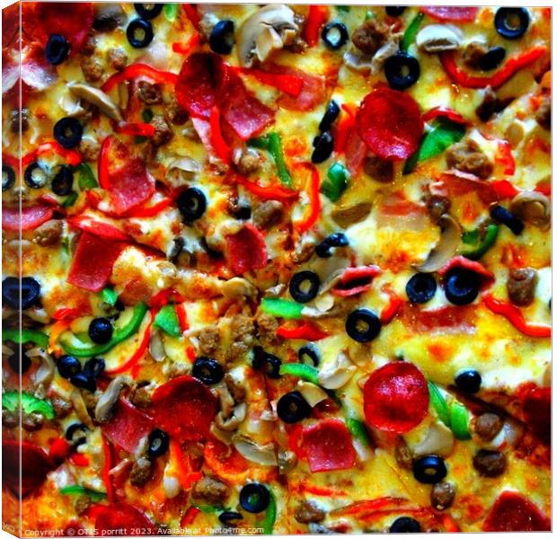 PIZZA 7 Canvas Print by OTIS PORRITT