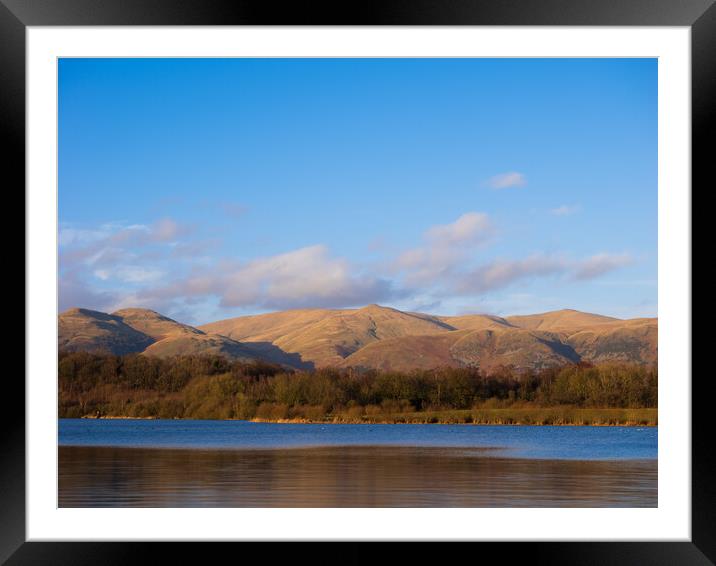The Ochil Hills from Gartmorn. Framed Mounted Print by Tommy Dickson