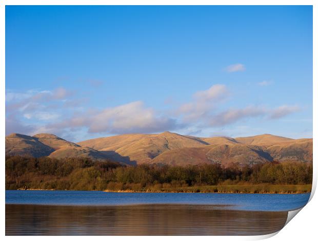 The Ochil Hills from Gartmorn. Print by Tommy Dickson