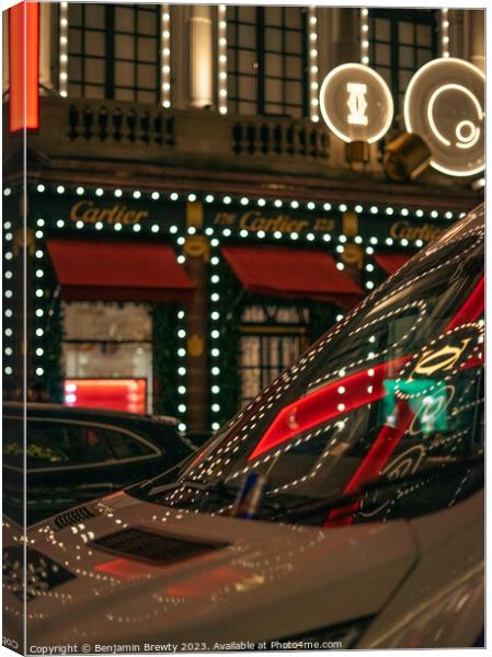 Cartier Street Photography Canvas Print by Benjamin Brewty