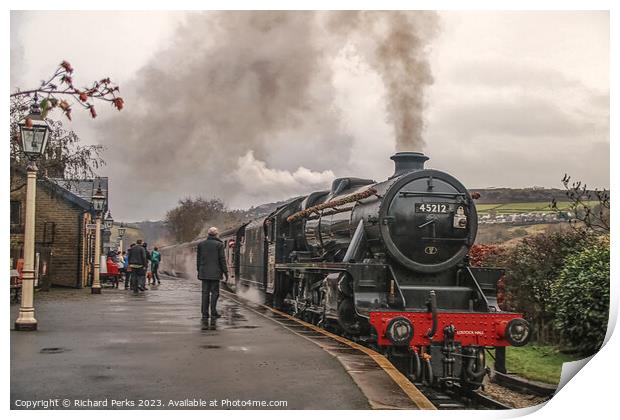 Keighley and Worth Valley Mince Pie express  Print by Richard Perks
