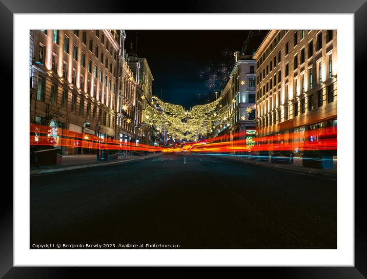 London Long Exposure  Framed Mounted Print by Benjamin Brewty