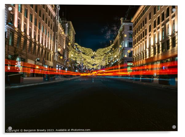 London Long Exposure  Acrylic by Benjamin Brewty