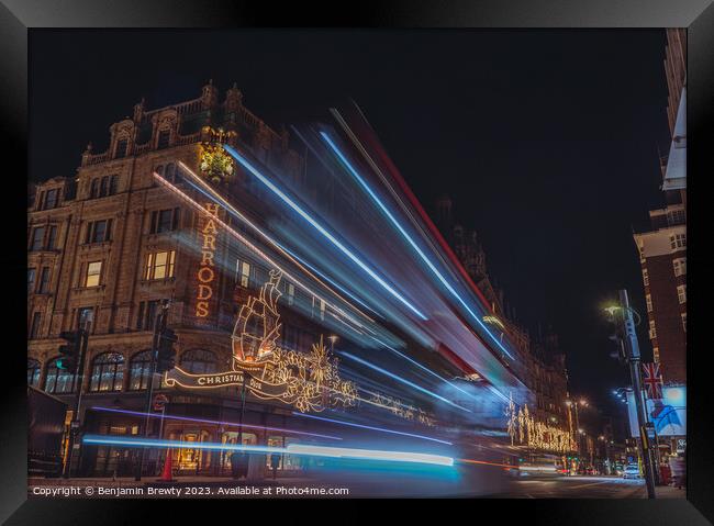 Harrod's Long Exposure Framed Print by Benjamin Brewty