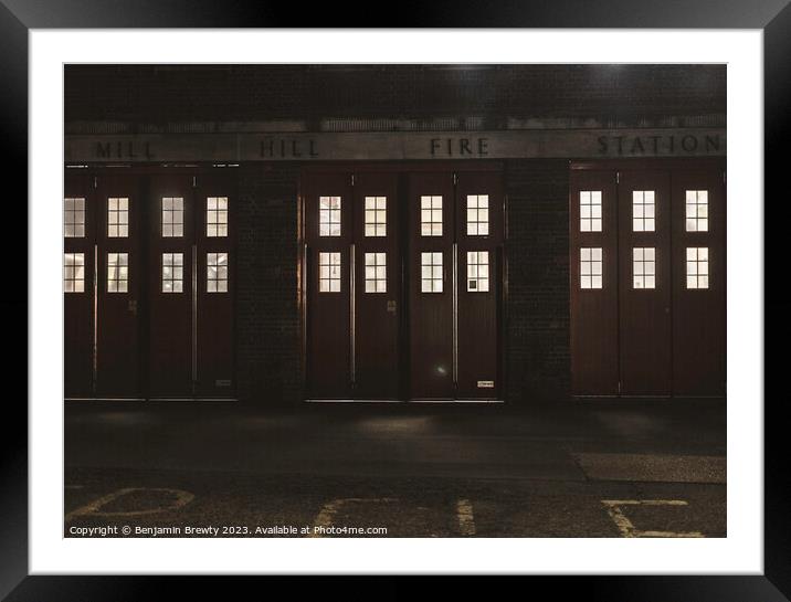 Mill Hill Fire Station  Framed Mounted Print by Benjamin Brewty