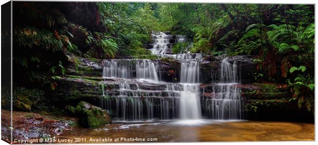 Flowing Terrace Falls Canvas Print by Mark Lucey