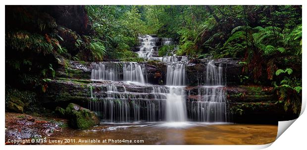 Flowing Terrace Falls Print by Mark Lucey