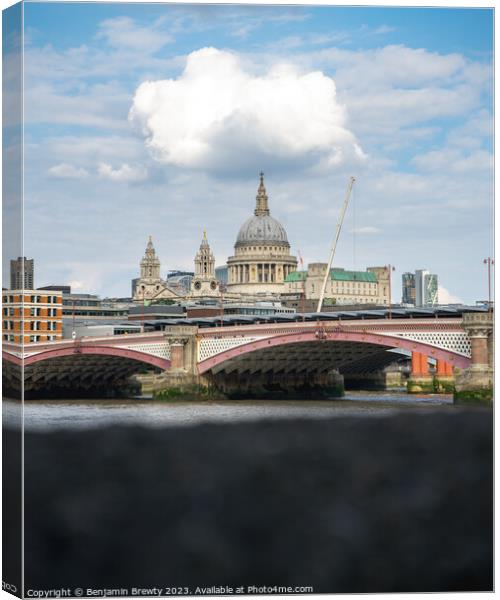 St Paul's Cathedral Canvas Print by Benjamin Brewty