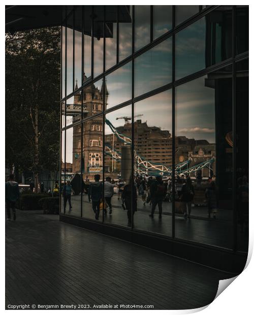 Tower Bridge Reflection  Print by Benjamin Brewty