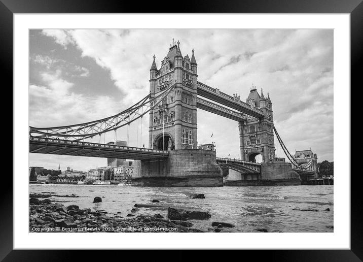 Tower Bridge Framed Mounted Print by Benjamin Brewty