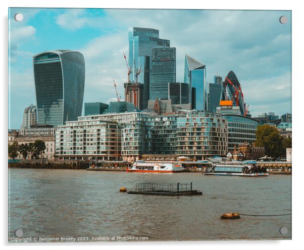 London Architecture Acrylic by Benjamin Brewty
