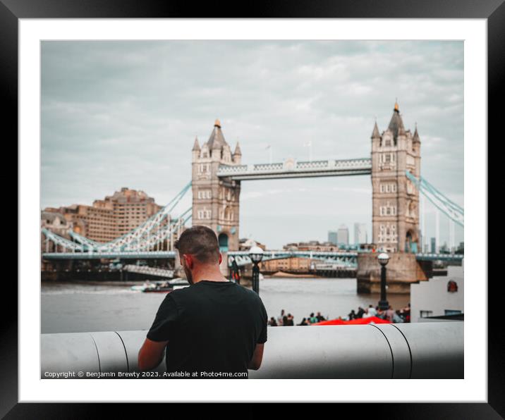 Tower Bridge Street Photography Framed Mounted Print by Benjamin Brewty