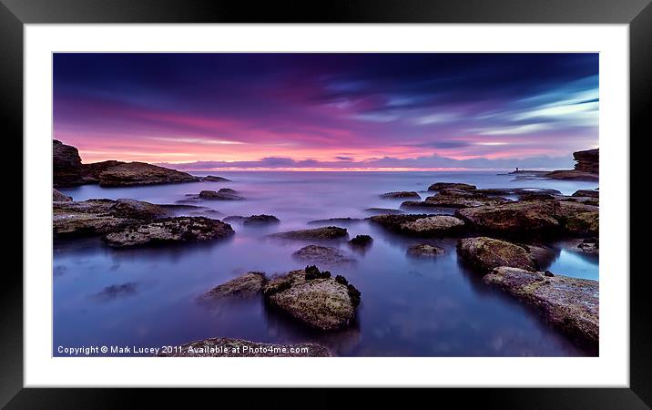 The Lone Fisherman Framed Mounted Print by Mark Lucey