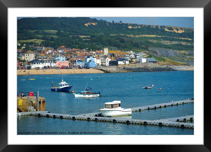 Lyme Regis View Framed Mounted Print by Alison Chambers