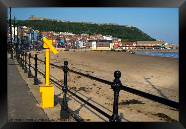 Scarborough South Bay Beach Framed Print by Alison Chambers