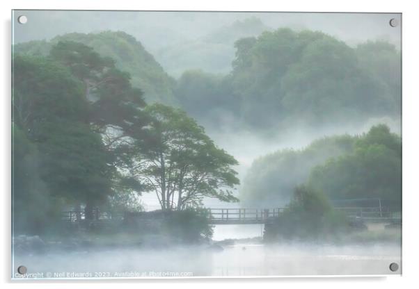 Magical Mist at Capel Curig Acrylic by Neil Edwards