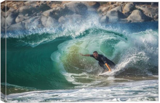The Surfer Canvas Print by Neil Edwards
