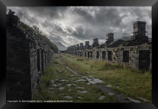 Old Miners Cottages Framed Print by Neil Edwards