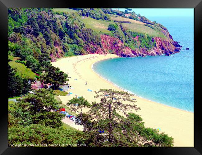 Blackpool Sands, Devon. Framed Print by john hill