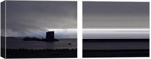 Castle Stalker diptych Canvas Print by Gary Eason