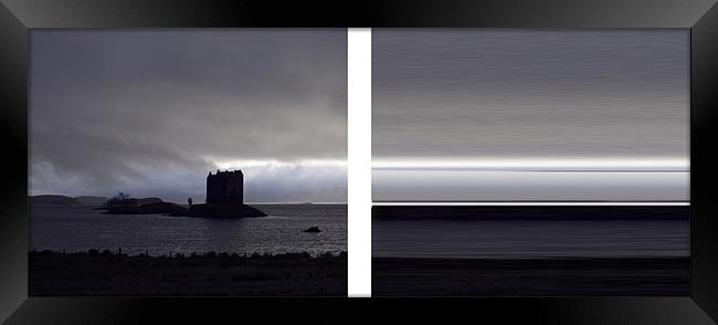 Castle Stalker diptych Framed Print by Gary Eason