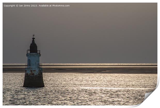 Plover Scar Lighthouse at sunset Print by Ian Zirins
