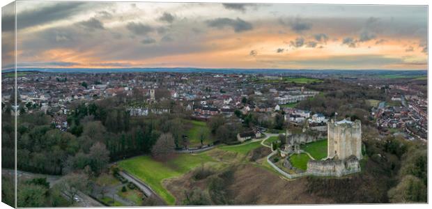 Conisbrough Panoramic Canvas Print by Apollo Aerial Photography