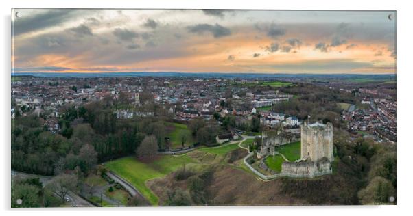 Conisbrough Panoramic Acrylic by Apollo Aerial Photography
