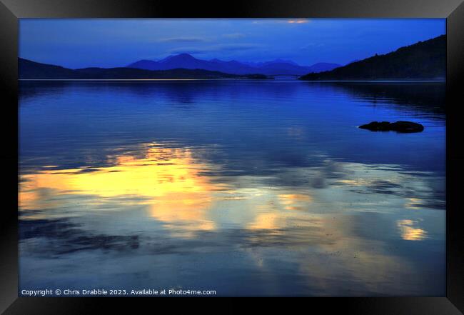 Last light on Loch Alsh Framed Print by Chris Drabble