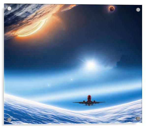 Flight Through the Cosmos Acrylic by Roger Mechan