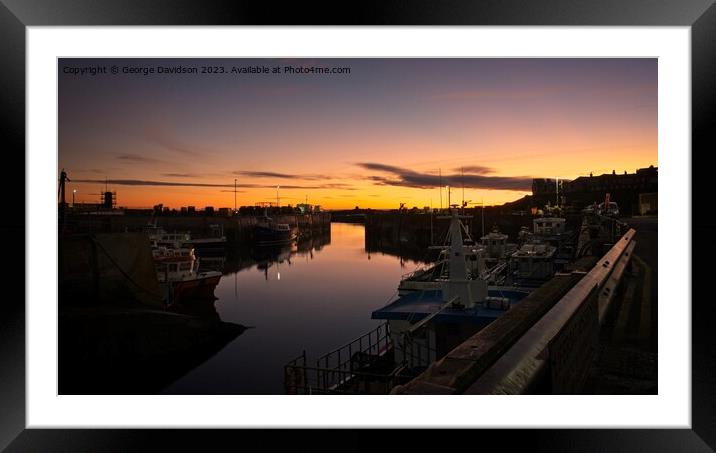 Seahouses Harbour  Framed Mounted Print by George Davidson