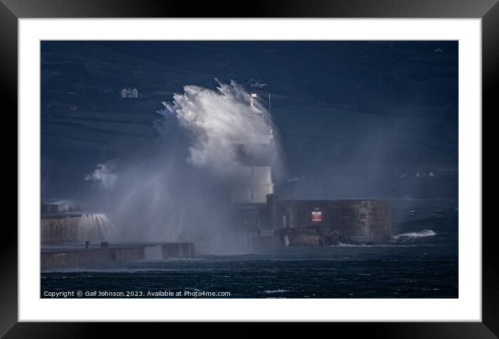 Rough weather on the Isle of Anglesey, North Wales Framed Mounted Print by Gail Johnson
