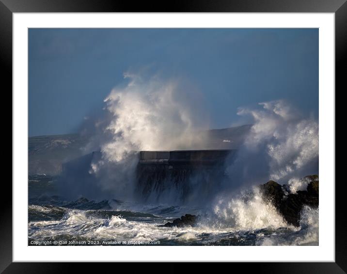 Rough weather on the Isle of Anglesey, North Wales Framed Mounted Print by Gail Johnson