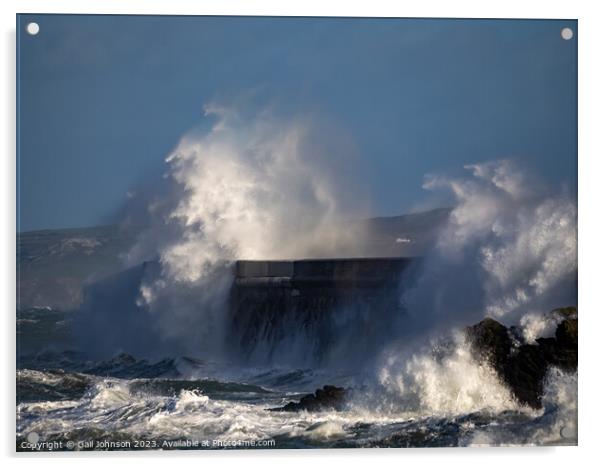 Rough weather on the Isle of Anglesey, North Wales Acrylic by Gail Johnson