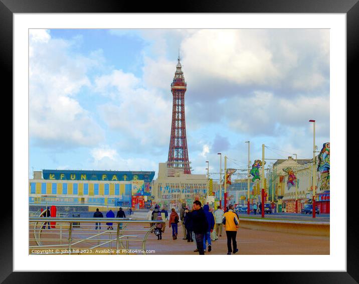 Blackpool Lancashire. Framed Mounted Print by john hill