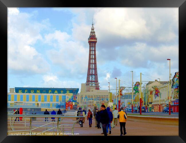 Blackpool Lancashire. Framed Print by john hill
