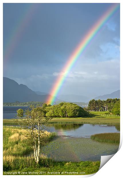 Irish Rainbow, Lower Lake, Killarney Print by Jane McIlroy