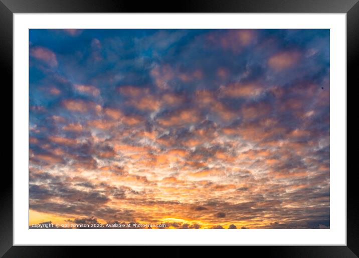 Sky cloud Framed Mounted Print by Gail Johnson