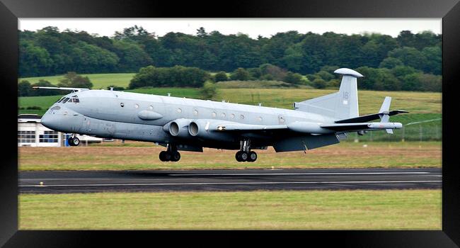 Nimrod MRA4 landing Prestwick Scotland Framed Print by Allan Durward Photography