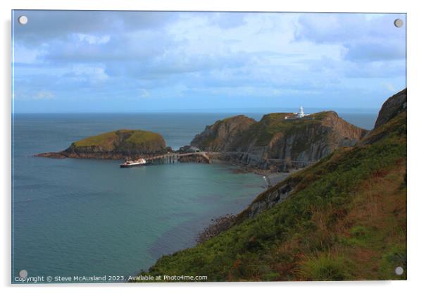 MS Oldenburg's  Arrival at Lundy Island Acrylic by Stephen Thomas Photography 