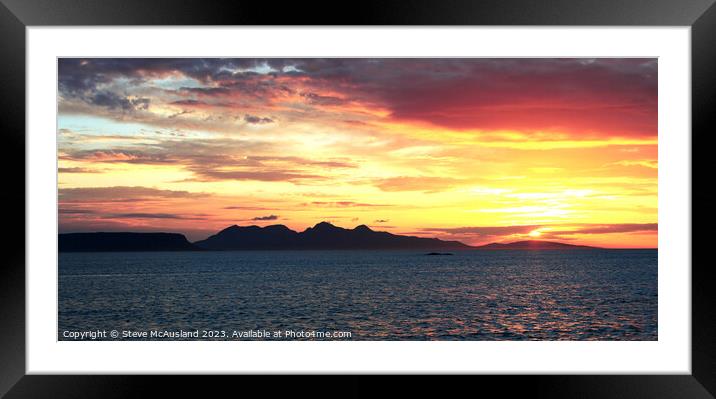 Cuillin Mountain Ranges Splendid Sunset Framed Mounted Print by Stephen Thomas Photography 