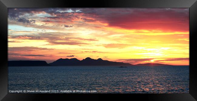Cuillin Mountain Ranges Splendid Sunset Framed Print by Stephen Thomas Photography 