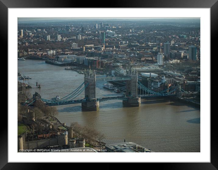 Tower Bridge  Framed Mounted Print by Benjamin Brewty
